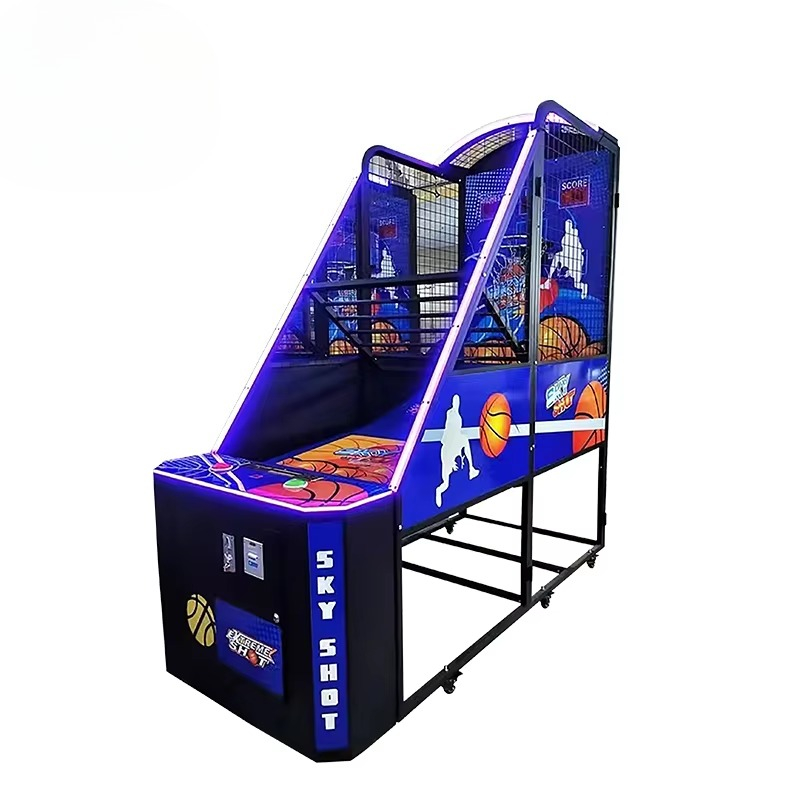 Ticket Redemption Machine - Erwachsenen-Basketball-Spielautomat, Münzbetriebenes Schießspiel mit Ticketeinlösungsfunktion