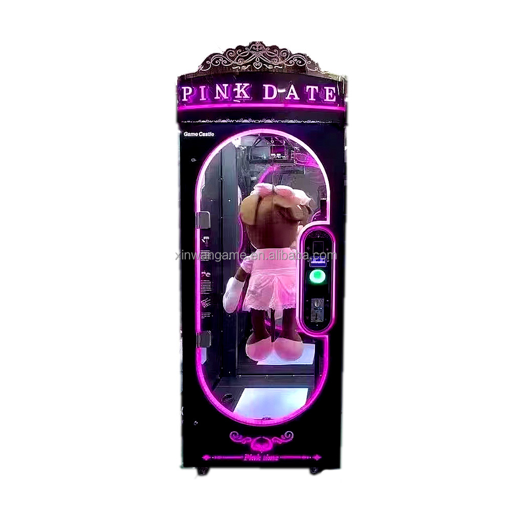Arcade Toy Claw Vending Machine - Rosa Plüsch-Geschenk für Kinder: Großer Push-Skill-Mini-Spielautomat,