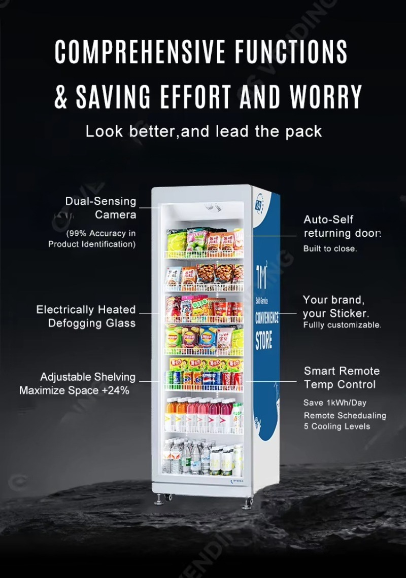 FOODLINE Maßgeschneiderter KI- – Open Vending Machine Bewertung und Preis