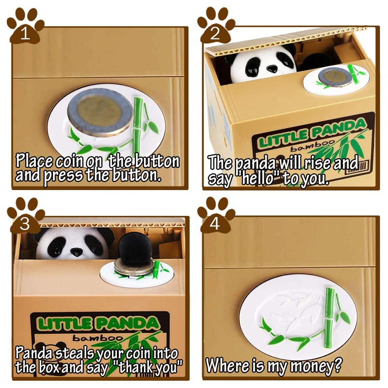 Katze Panda Stehlen Münze Geld – Coin Operated Kiddie Ride Bewertung und Preis